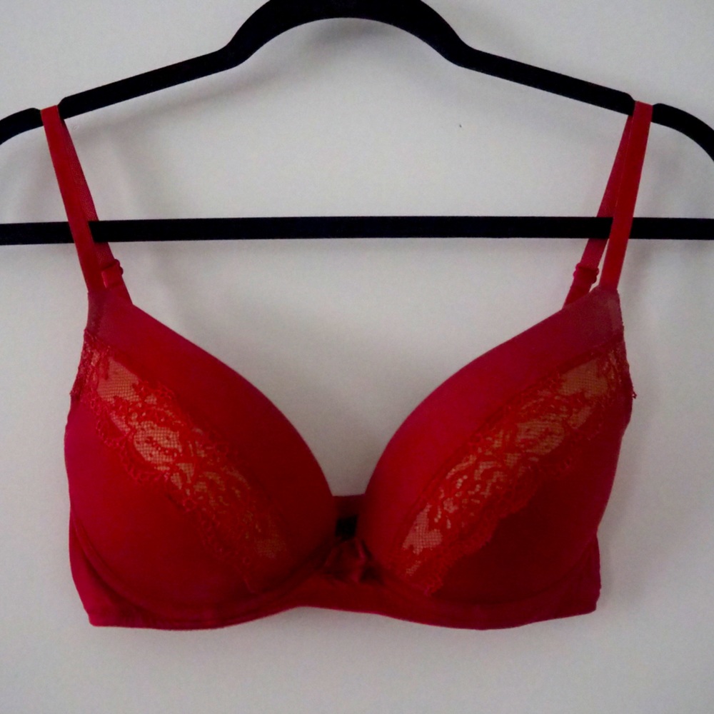 Red Adore Me Push Up Bra 30DD